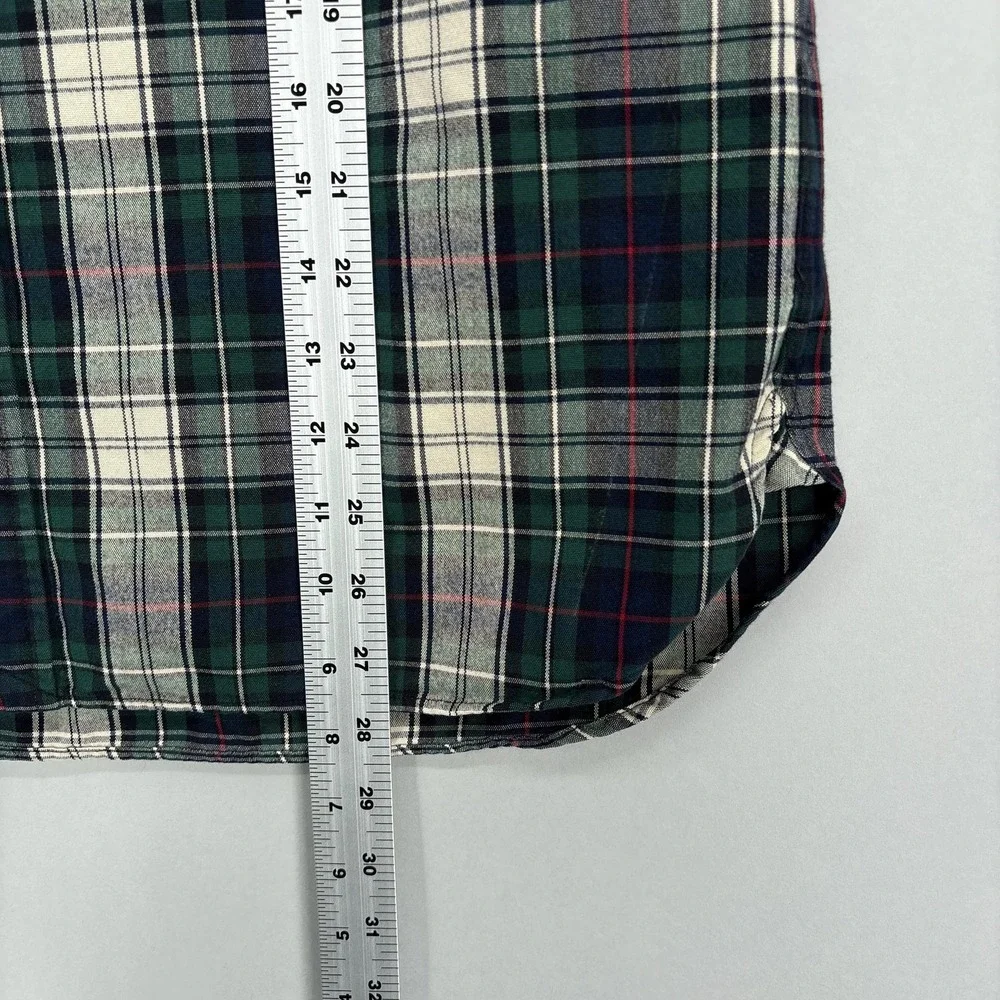 Polo Ralph Lauren Shirt Mens M Green Plaid Classic Fit Button Down Long Sleeve